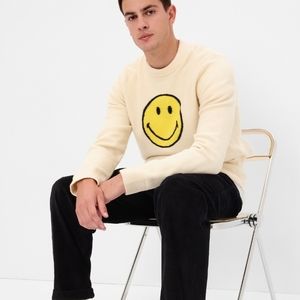 Gap Smiley Recycled Crewneck Sweater